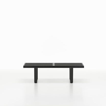 Nelson Bench 1220mm | Black Stained Ash Slatted Top