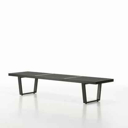 Nelson Bench 1837mm | Black Stained Ash Slatted Top