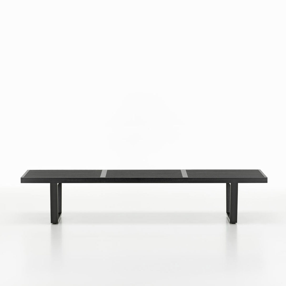Nelson Bench 1837mm | Black Stained Ash Slatted Top