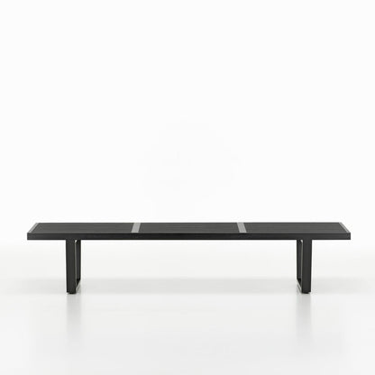 Nelson Bench 1837mm | Black Stained Ash Slatted Top
