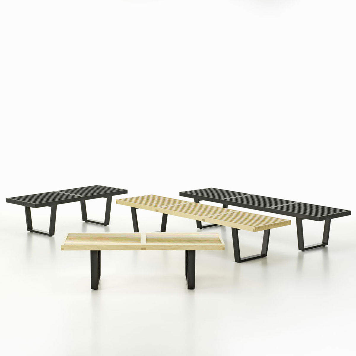Nelson Bench 1220mm | Natural Ash Slatted Top
