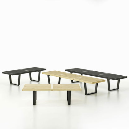 Nelson Bench 1837mm | Natural Ash Slatted Top