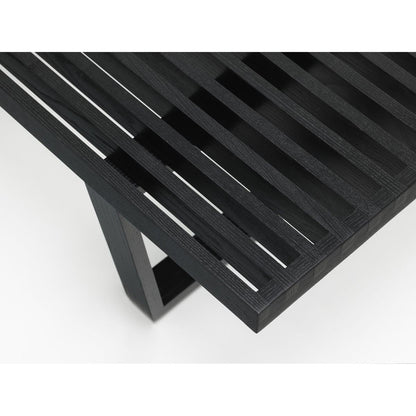 Nelson Bench 1837mm | Black Stained Ash Slatted Top