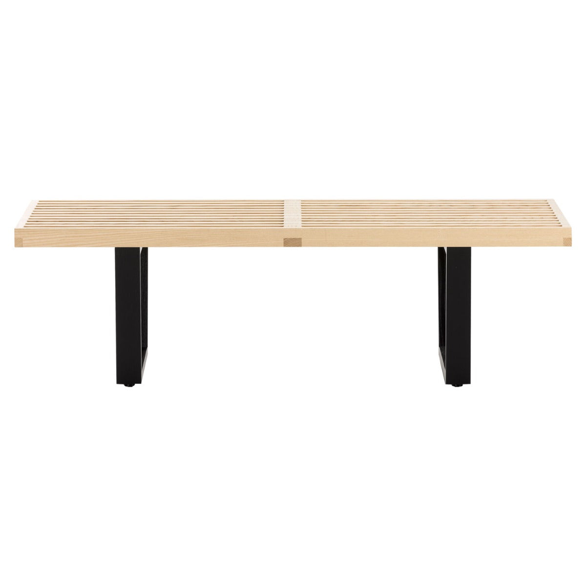 Nelson Bench 1220mm | Natural Ash Slatted Top