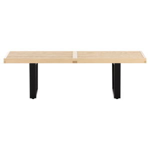 Nelson Bench 1220mm | Natural Ash Slatted Top