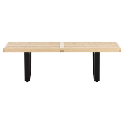 Nelson Bench 1220mm | Natural Ash Slatted Top