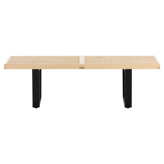 Nelson Bench 1220mm | Natural Ash Slatted Top