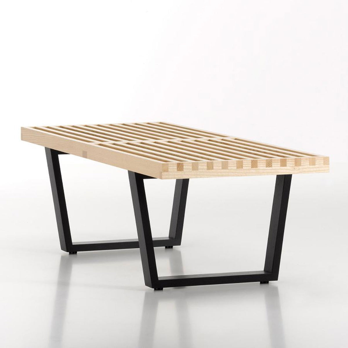 Nelson Bench 1220mm | Natural Ash Slatted Top