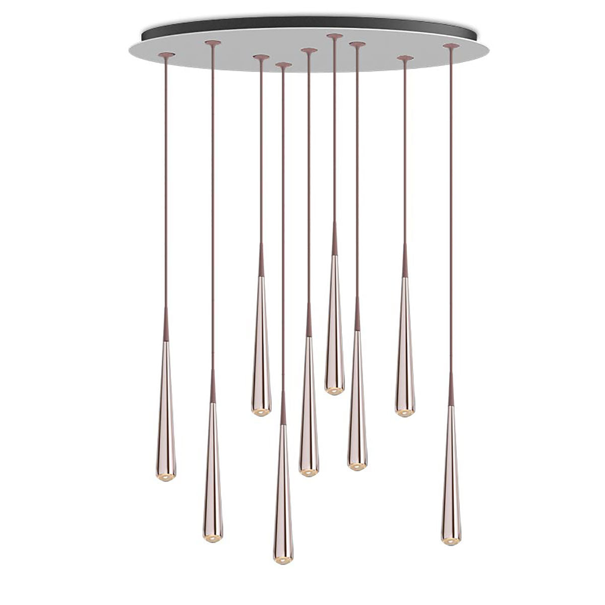 Niceone Rain 9 Light Cluster | Polished Aluminium