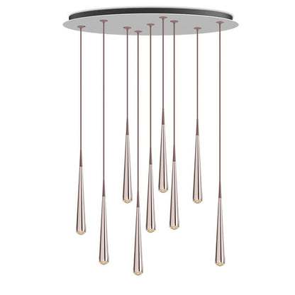 Niceone Rain 9 Light Cluster | Polished Aluminium
