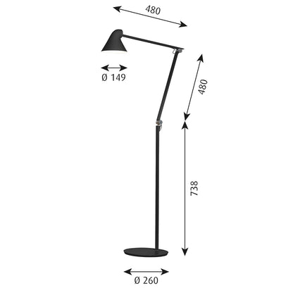 NJP Floor Lamp | Black Aluminium