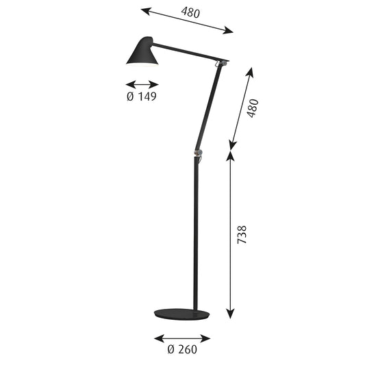 NJP Floor Lamp | Black Aluminium