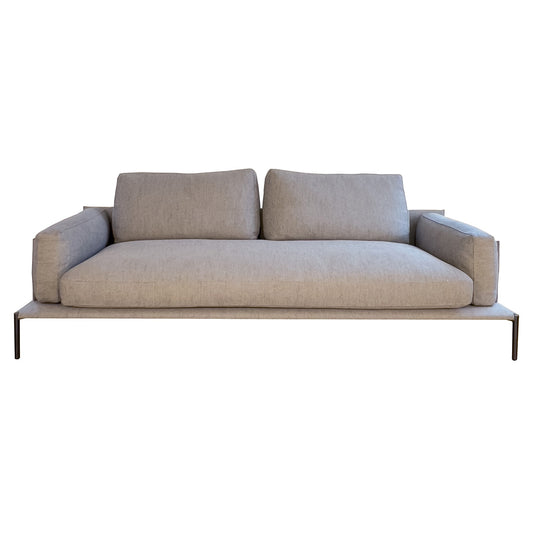 Noah 2 Seat Large Sofa 230cm | Ecru Teatro 26931 Velvet