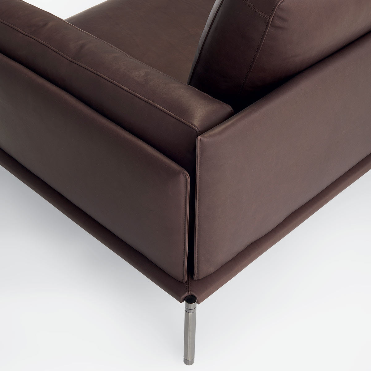 Noah 3 Seat Sofa | Dark Grey 0317 Leather