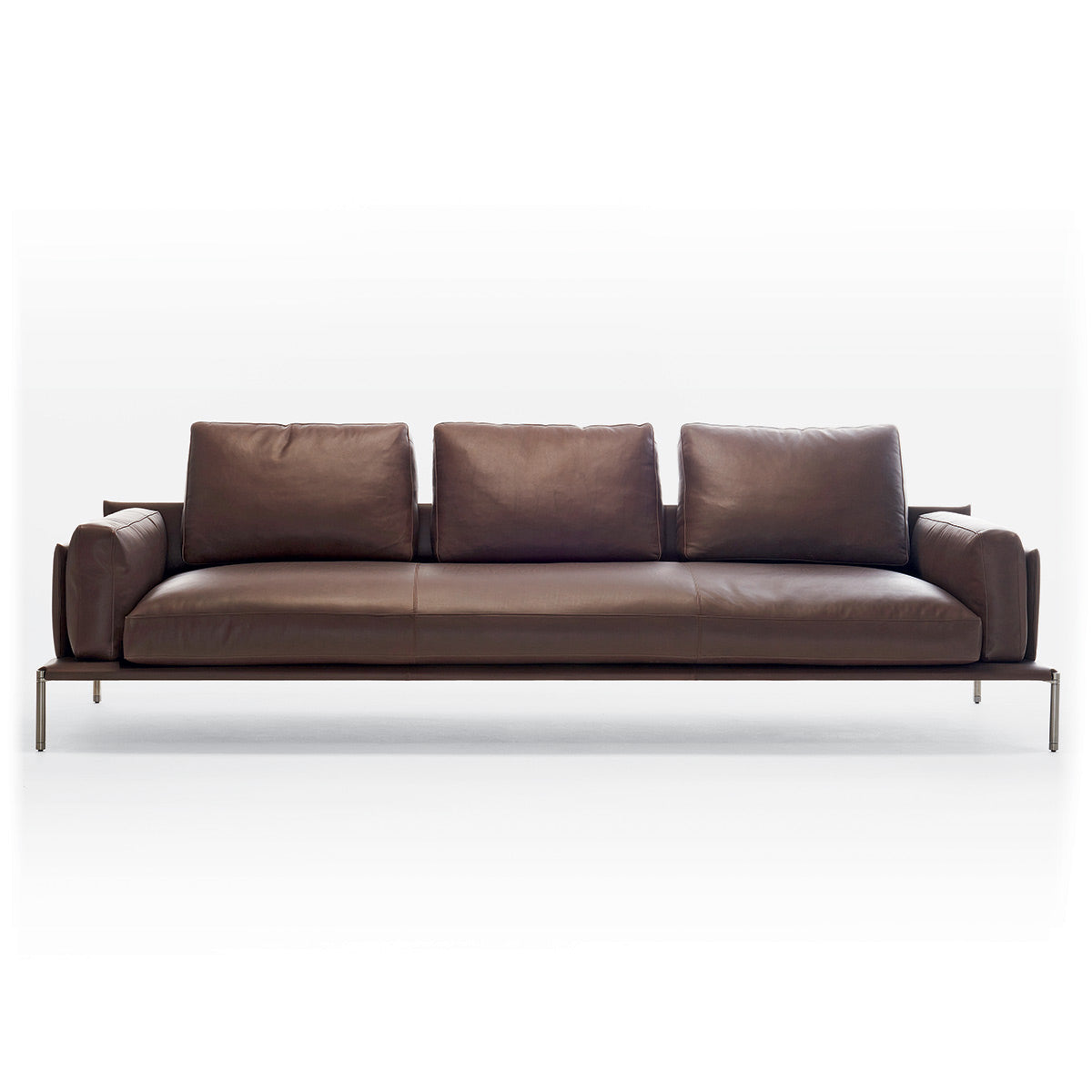 Noah 3 Seat Sofa | Dark Grey 0317 Leather