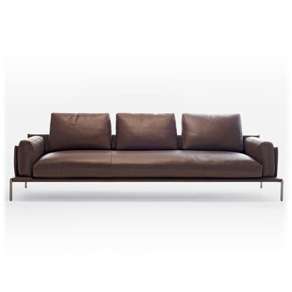 Noah 3 Seat Sofa | Dark Grey 0317 Leather