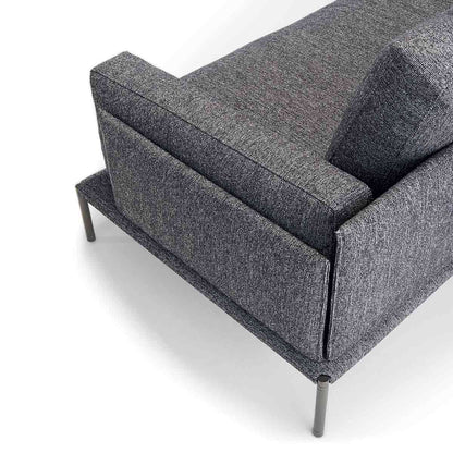 Noah 2 Seat Large Sofa 230cm | Grey Teatro 26908 Velvet
