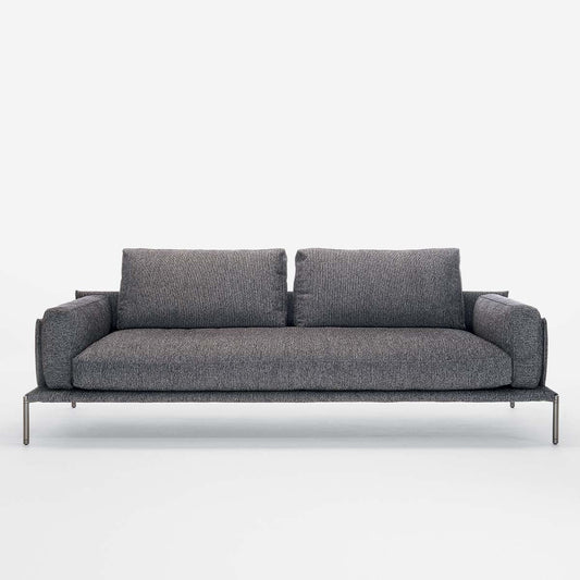 Noah 2 Seat Large Sofa 230cm | Grey Teatro 26908 Velvet