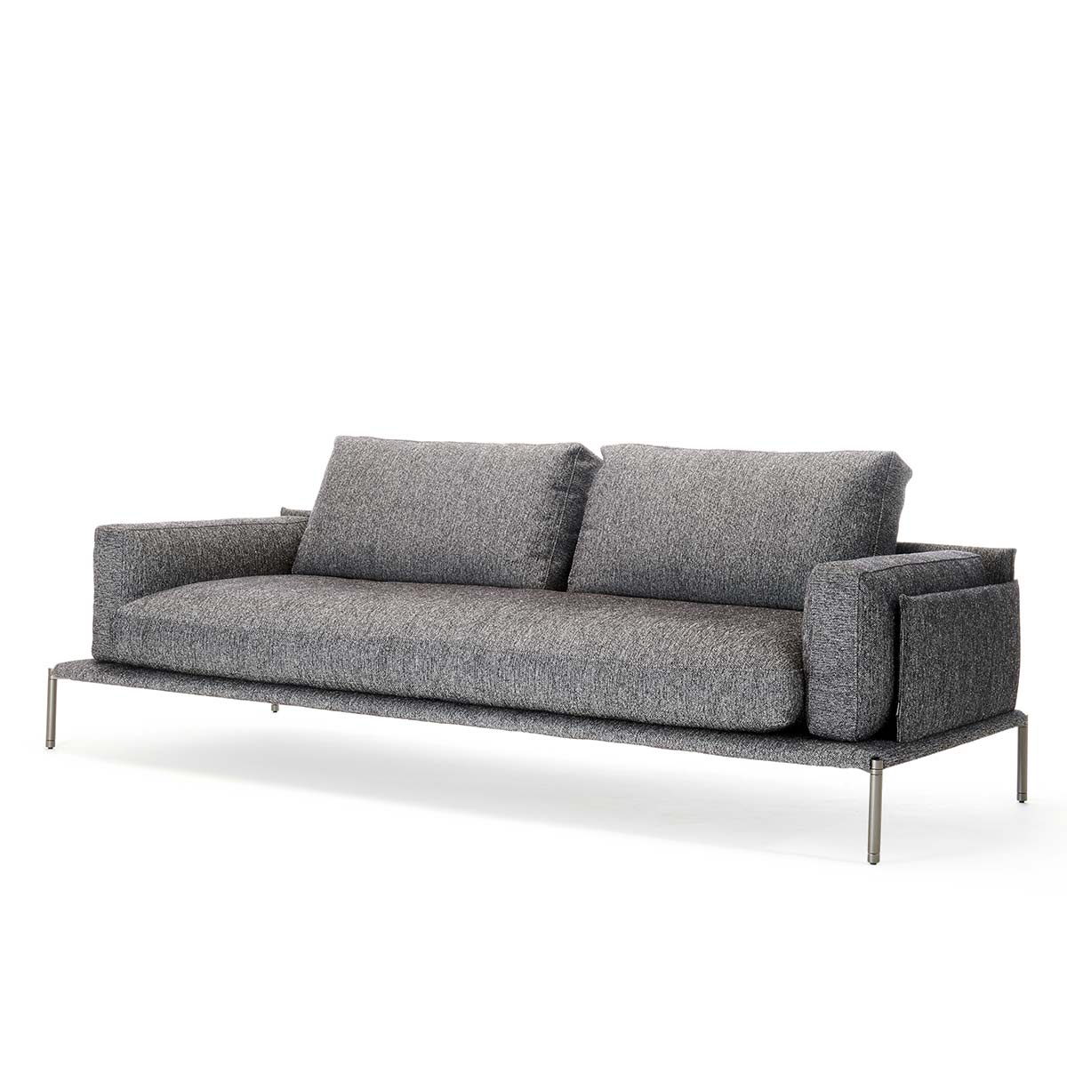 Noah 2 Seat Large Sofa 230cm | Grey Teatro 26908 Velvet