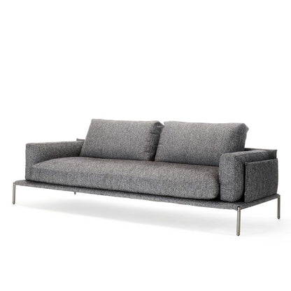 Noah 2 Seat Large Sofa 230cm | Grey Teatro 26908 Velvet