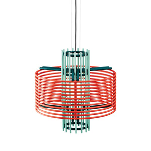 Nova Pendant Light | Green Mint and Coral