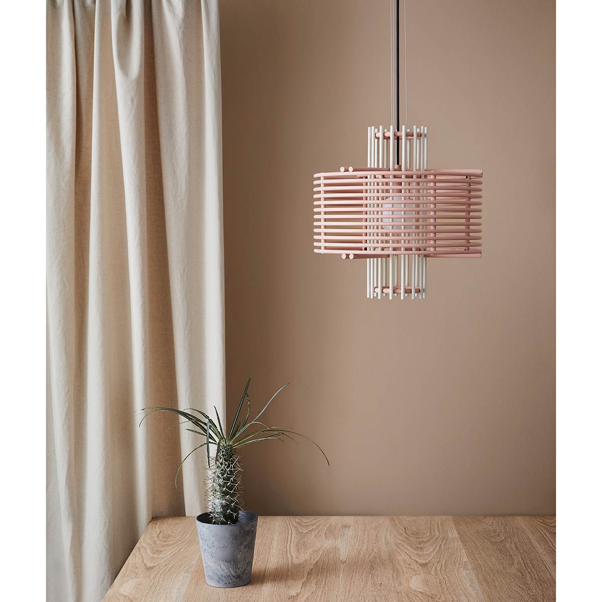 Nova Pendant Light | Blush and Egg White