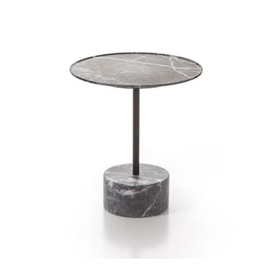 9 'Nove' Medium Low Table | Grey Carnico Marble Top and Base