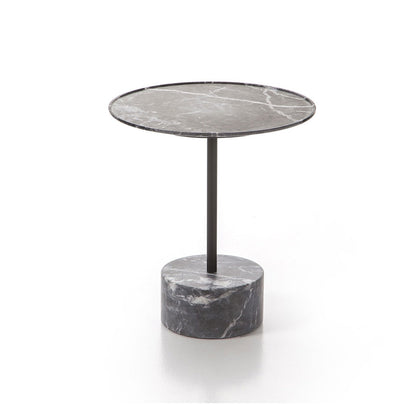 9 'Nove' Medium Low Table | Grey Carnico Marble Top and Base