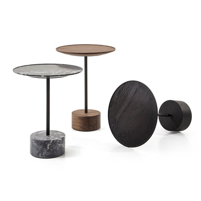 9 'Nove' Medium Low Table | Grey Carnico Marble Top and Base