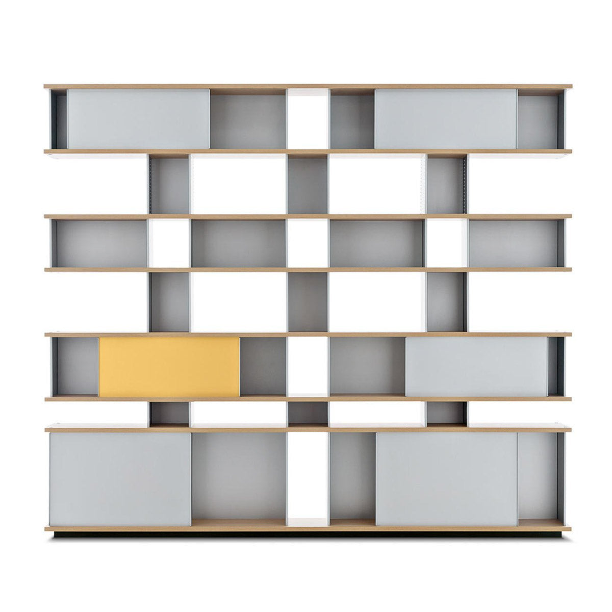 Nuage Container Unit | Anodised Aluminium Uprights Glossy Grey Doors