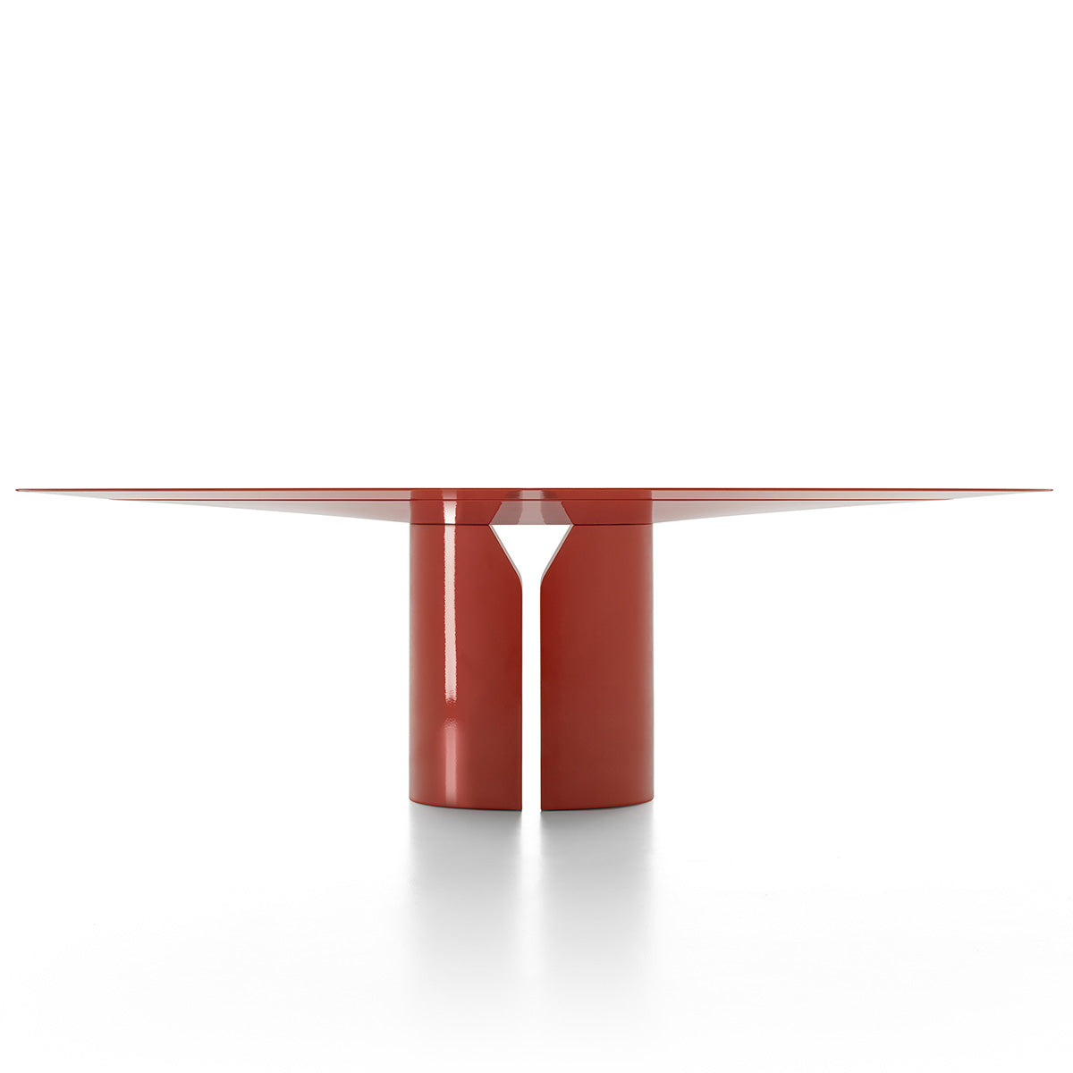 NVL Oval Dining Table | Gloss Lacquered Red