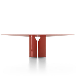 NVL Oval Dining Table | Gloss Lacquered Red