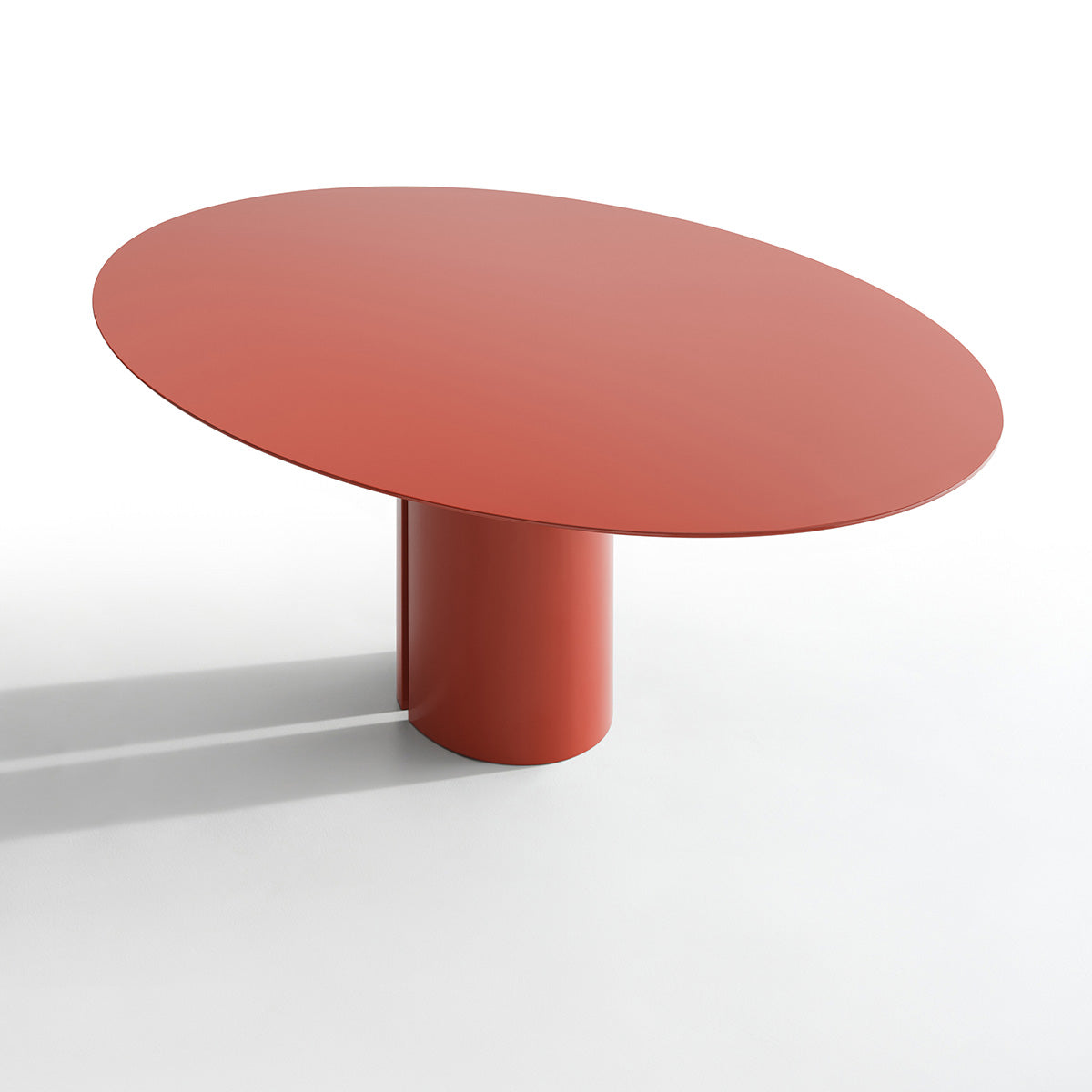 NVL Oval Dining Table | Gloss Lacquered Red