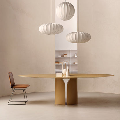 NVL Oval Dining Table | Gloss Lacquered Dune
