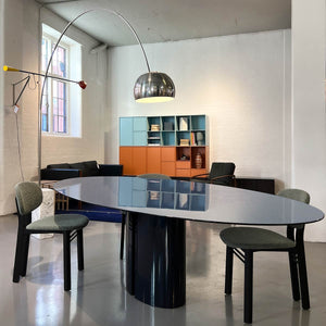 NVL Oval Dining Table | Gloss Lacquered Blue