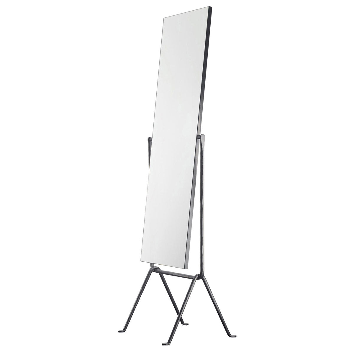Officina Floor Standing Mirror | Wrought Iron Anthracite Grey