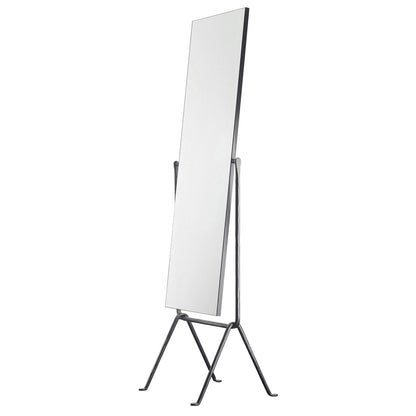 Officina Floor Standing Mirror | Wrought Iron Anthracite Grey