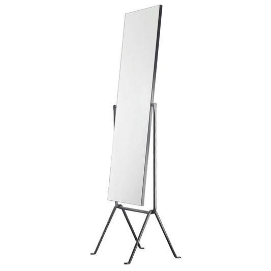 Officina Floor Standing Mirror | Wrought Iron Anthracite Grey