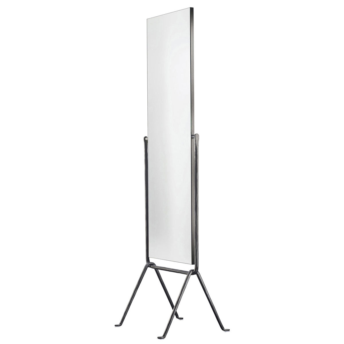 Officina Floor Standing Mirror | Wrought Iron Anthracite Grey