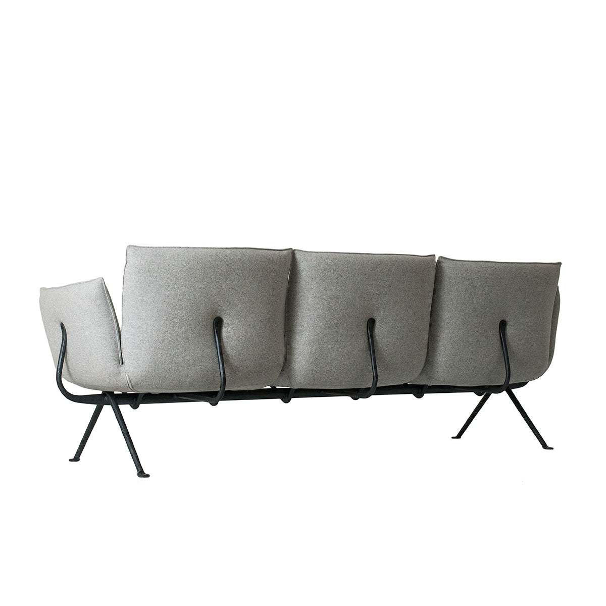 Officina 3 Seat Sofa | Pale Grey Divina Melange 120 Upholstery