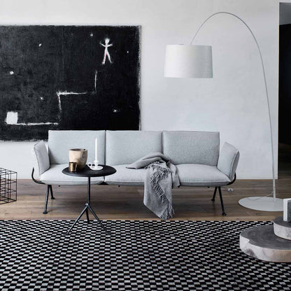 Officina 3 Seat Sofa | Pale Grey Divina Melange 120 Upholstery