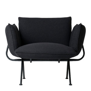 Officina Armchair | Charcoal Divina Melange 180 Upholstery