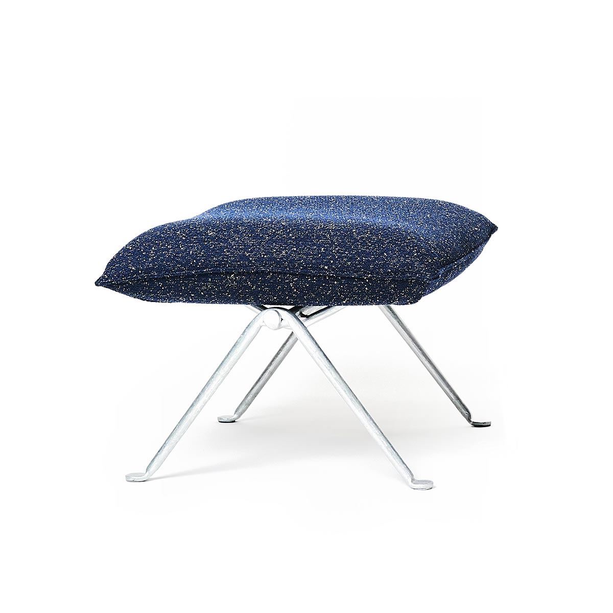 Officina Ottoman | Dark Grey Blue Divina Melange 687 Upholstery