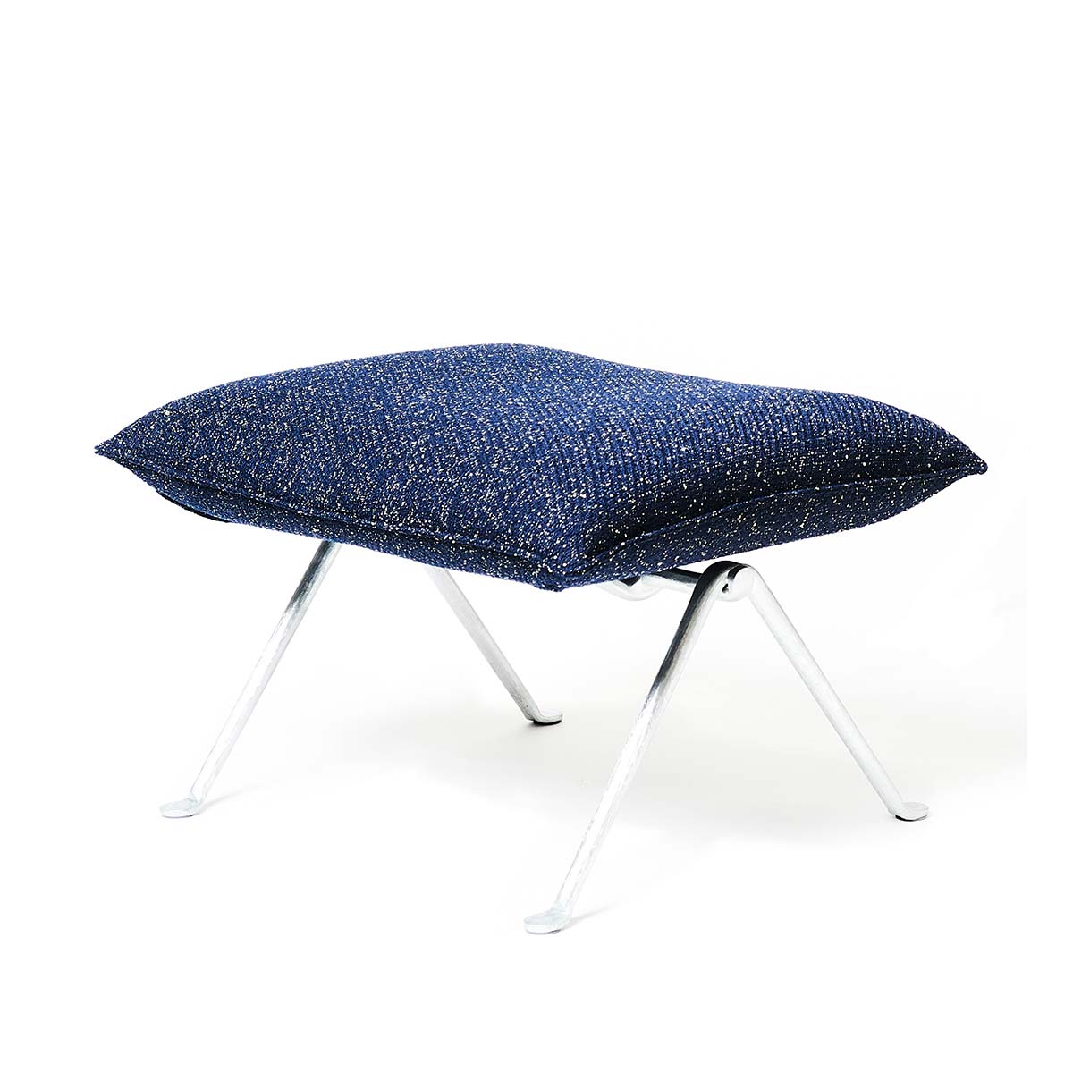 Officina Ottoman | Dark Grey Blue Divina Melange 687 Upholstery