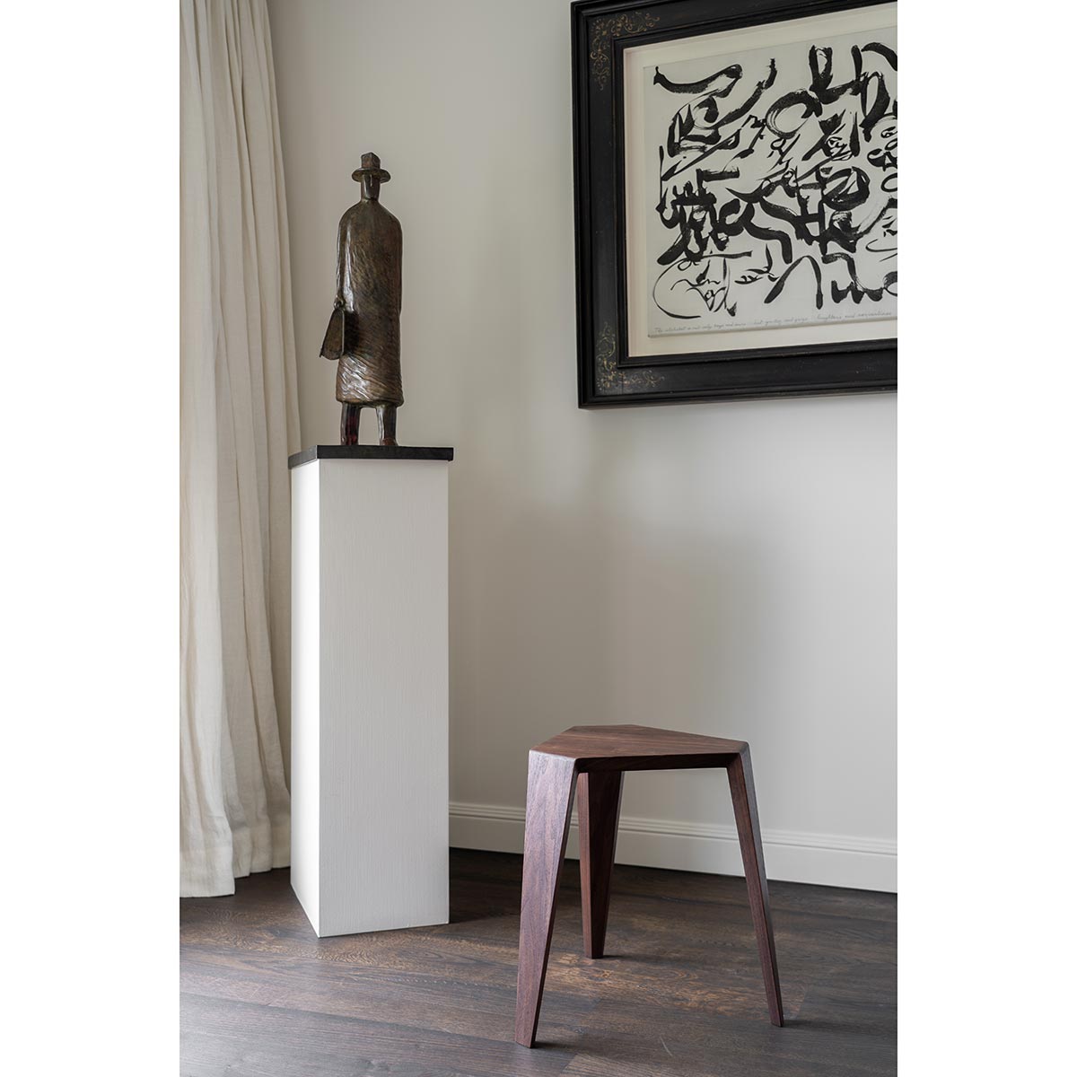 Ori Stool | Ebony Walnut Frame