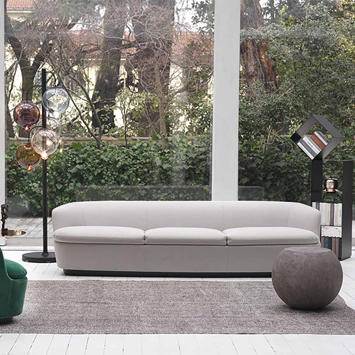 Orla 3 Seat Sofa | Hallingdal Fabric 126 Grey White