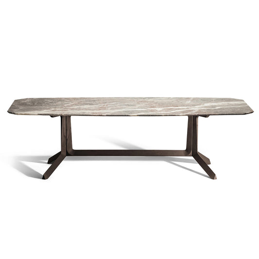 Othello Rectangular Dining Table | Fior De Pesco Semi Brilliant Marble Top