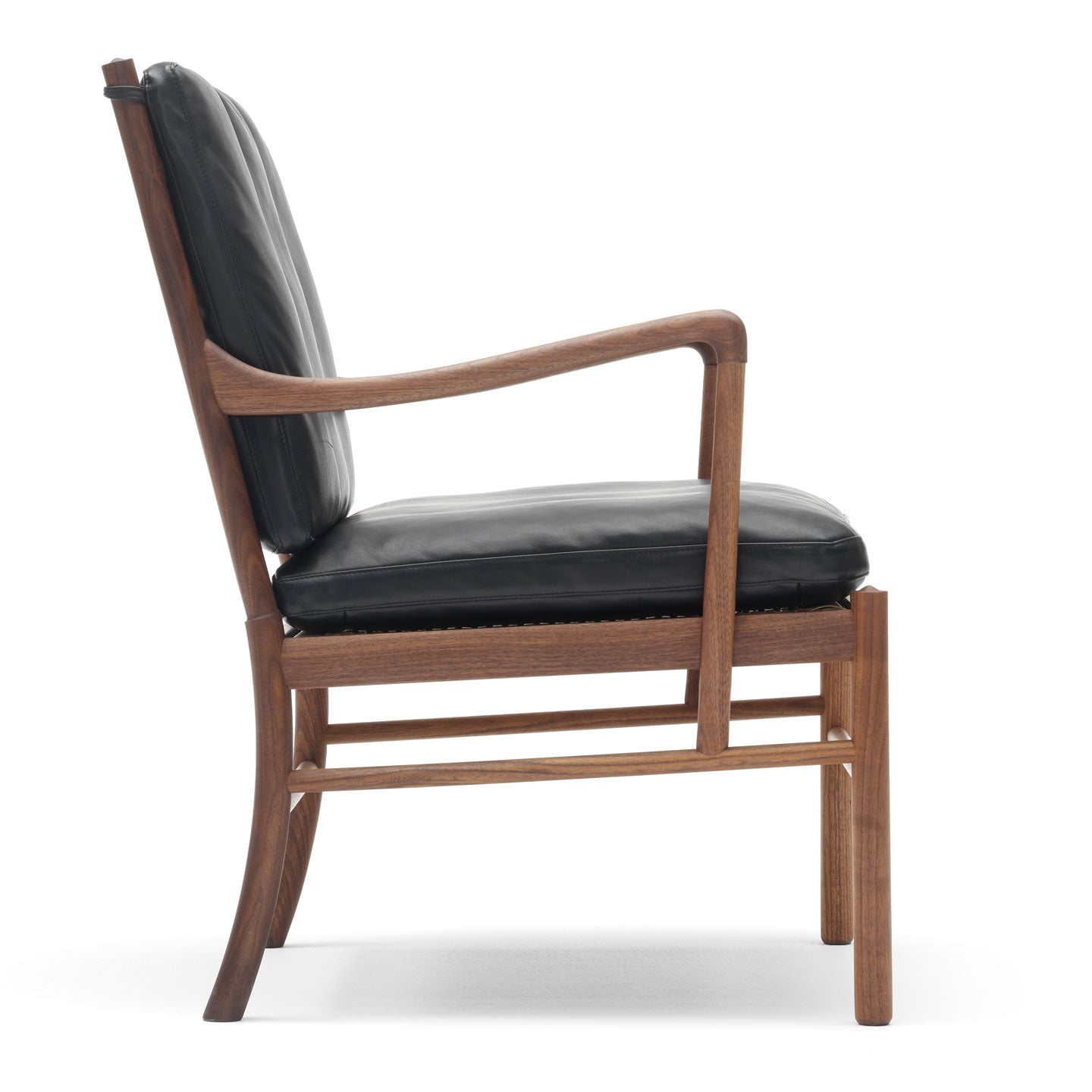 OW149 Colonial Chair | Thor 301 Black Leather Seat and Back