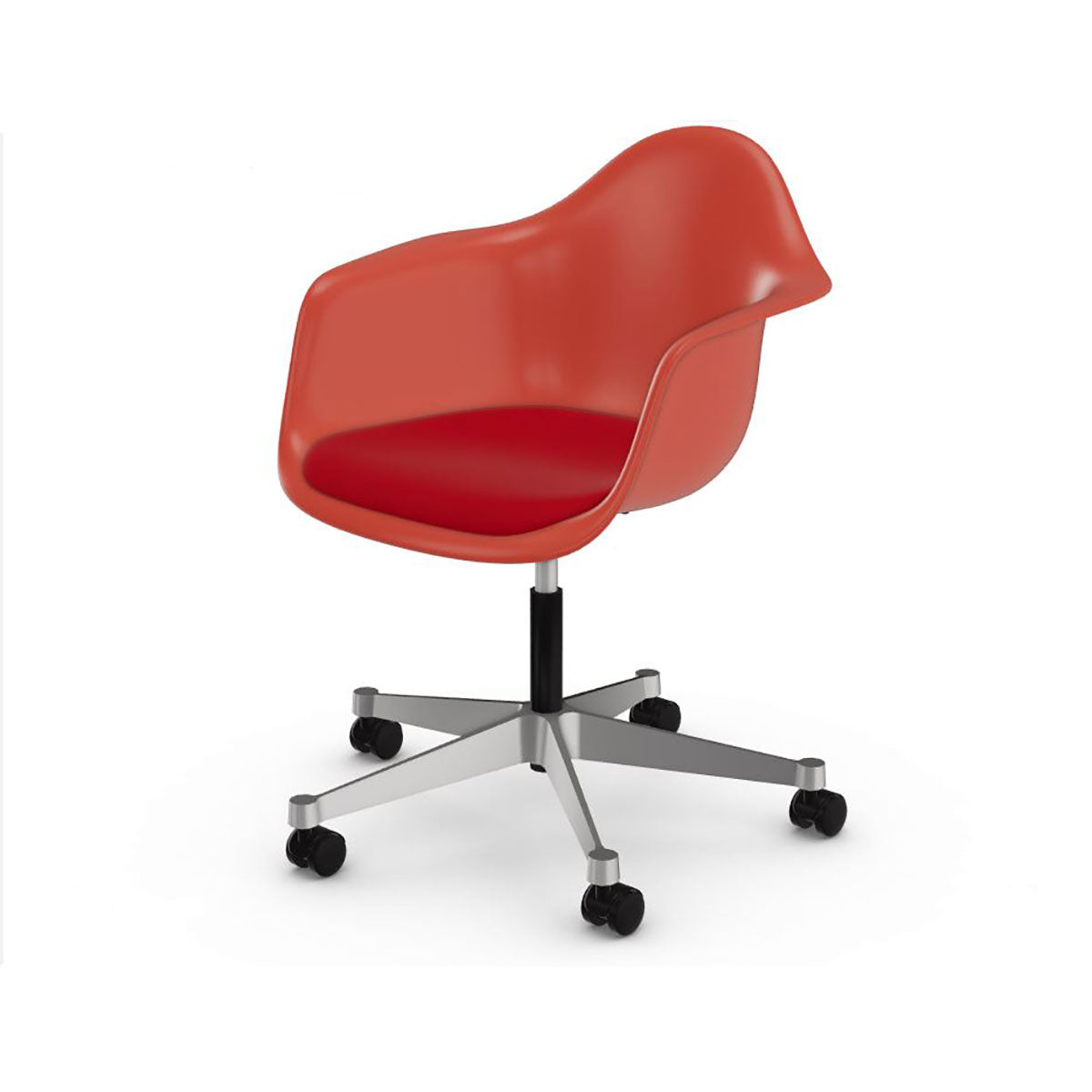 PACC Eames Task Chair | Poppy Red Shell Poppy Red Seat Pad