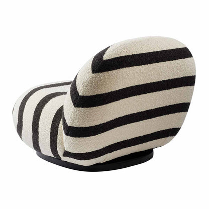 Pacha Chair Swivel Base | Ivory 001 Karakorum Fabric